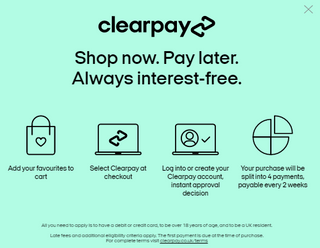 Clearpay Payments Accepted 